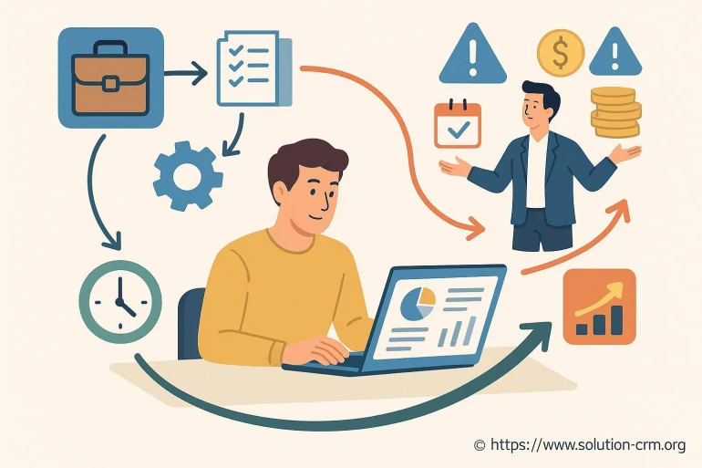 Illustration gestion temps et finances entreprise