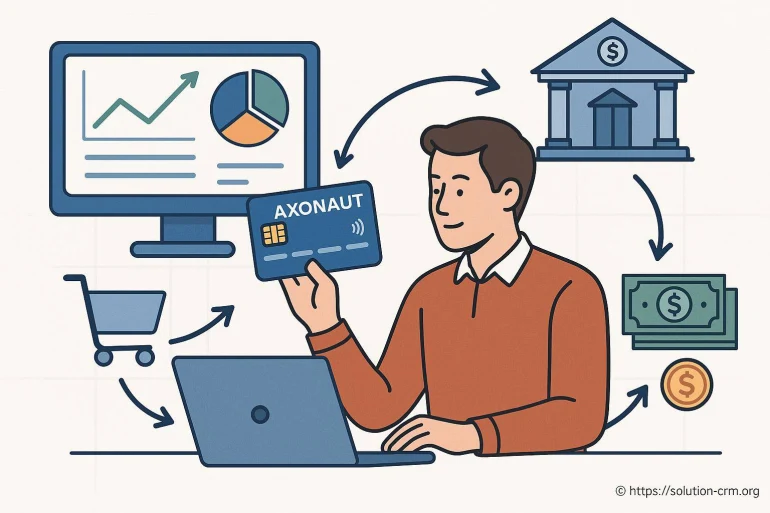 Homme utilisant carte bancaire Axonaut