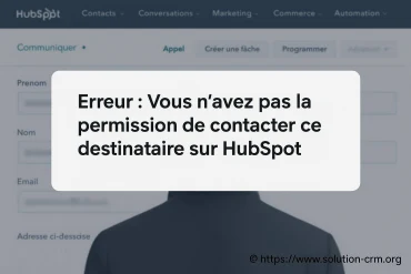 Erreur vous n’avez pas la permission de contacter ce destinataire sur HubSpot que faire