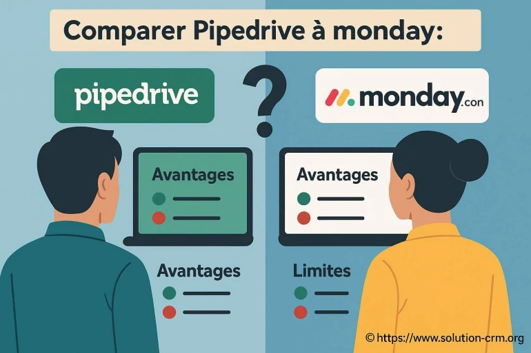 Comparer pipedrive à monday : quels avantages et limites pour votre crm