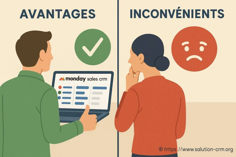 Avantages et inconvénients de Monday Sales CRM