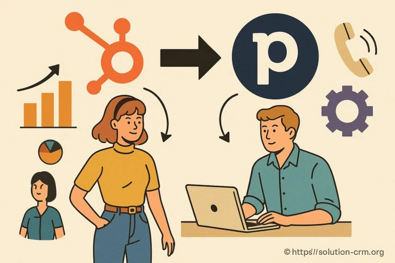 Illustration intégration HubSpot Pipedrive