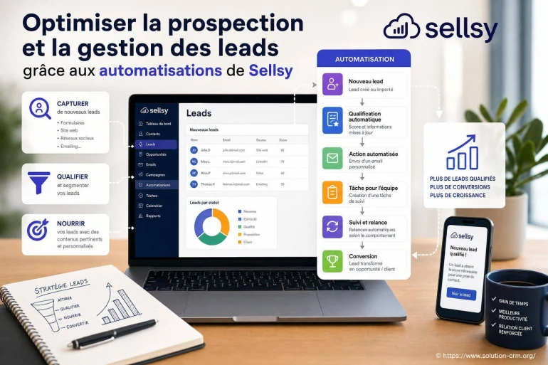 Optimiser la prospection et la gestion des leads grâce aux automatisations de Sellsy