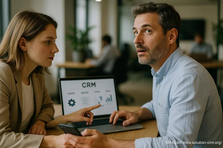 Discussion professionnelle autour dun logiciel CRM
