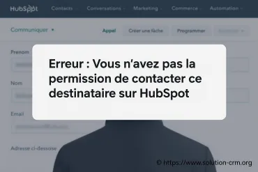 Erreur vous n'avez pas la permission de contacter ce destinataire sur HubSpot que faire