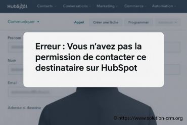 Erreur vous n’avez pas la permission de contacter ce destinataire sur HubSpot que faire