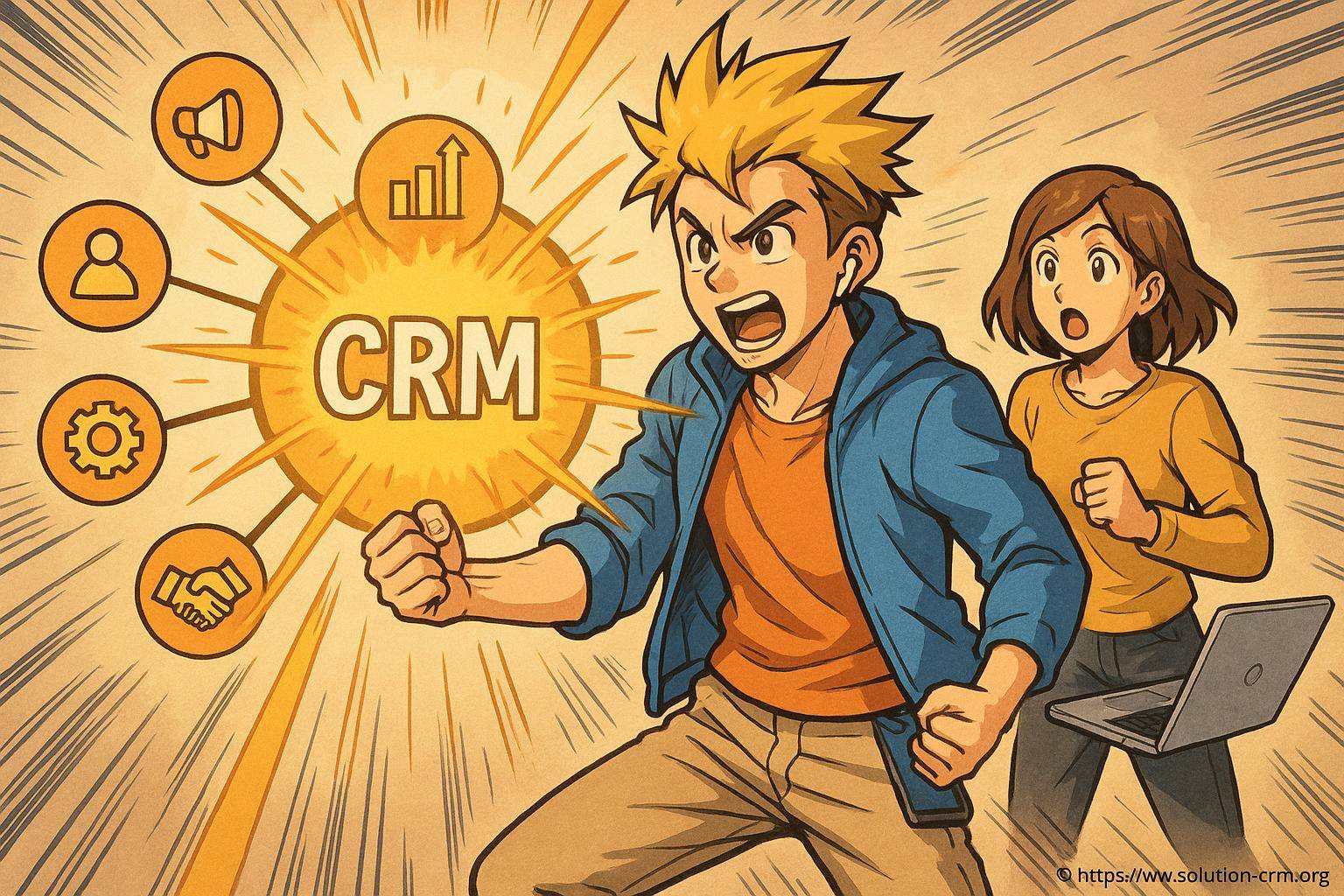 Jeunes utilisant un CRM dynamique