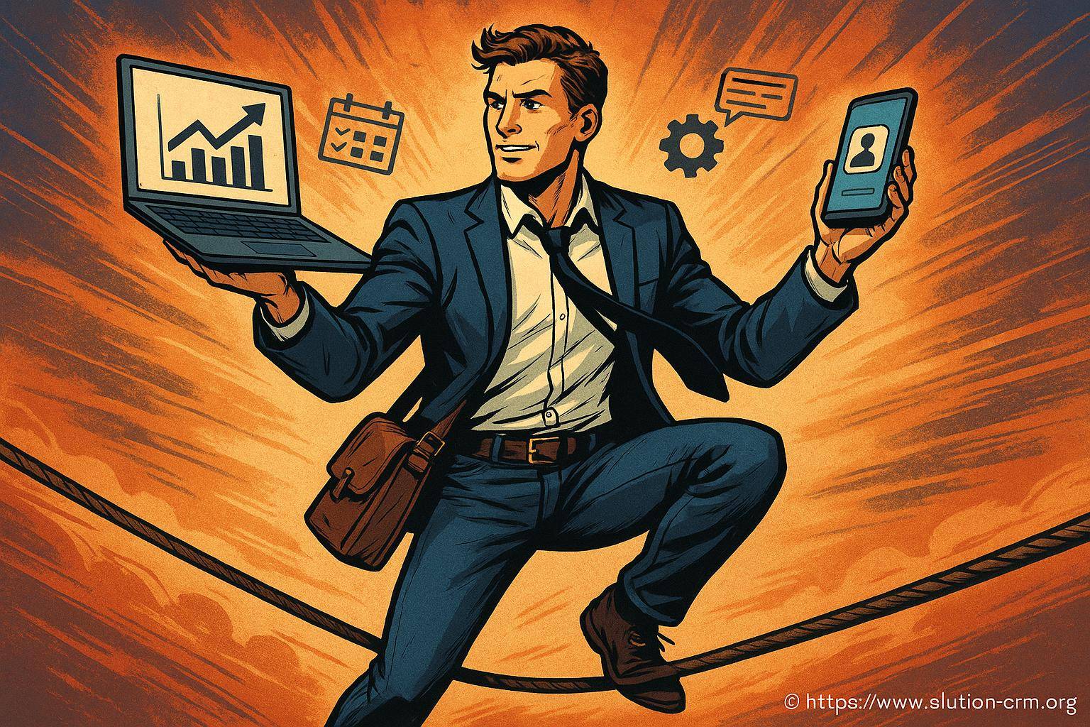 Homme d'affaires équilibrant travail numérique