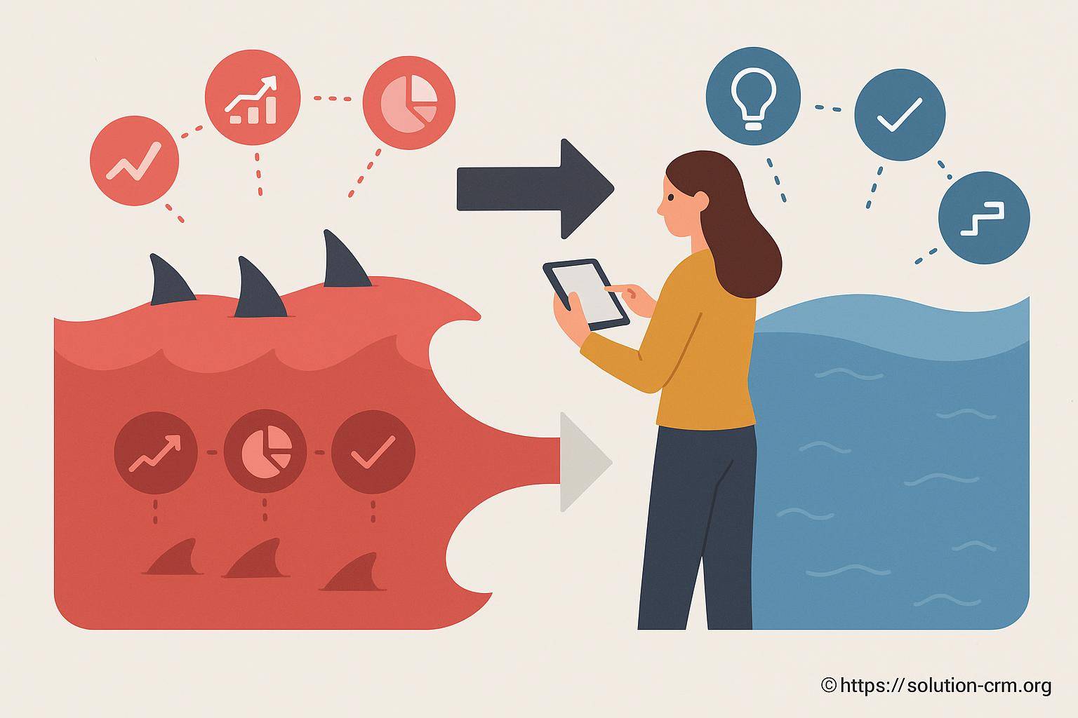 Illustration transformation données en idées