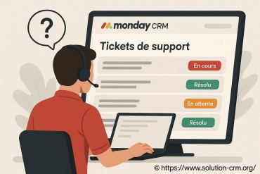 Monday CRM pour une gestion efficace des tickets support