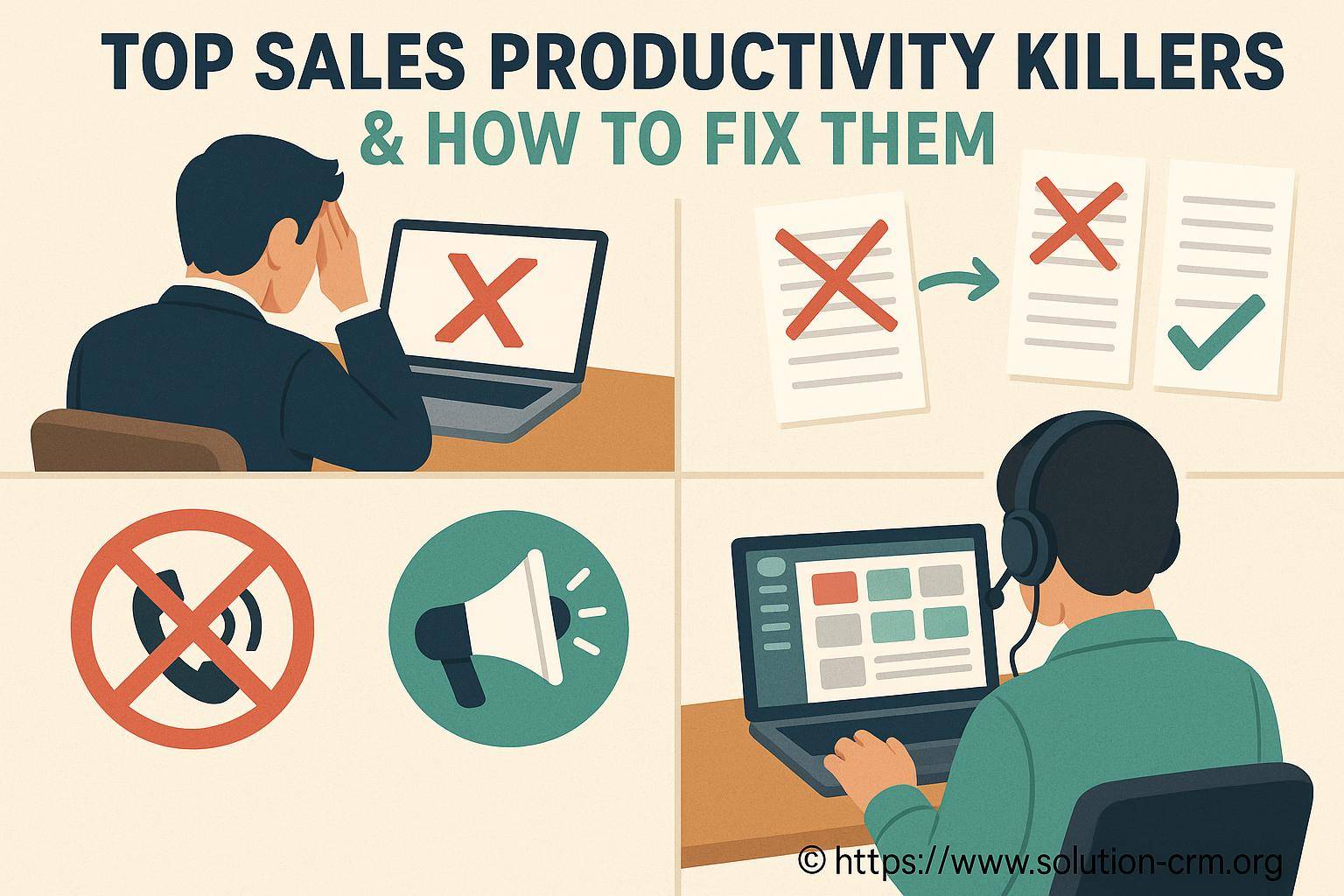 Les principaux tueurs de productivité en vente et comment les corriger