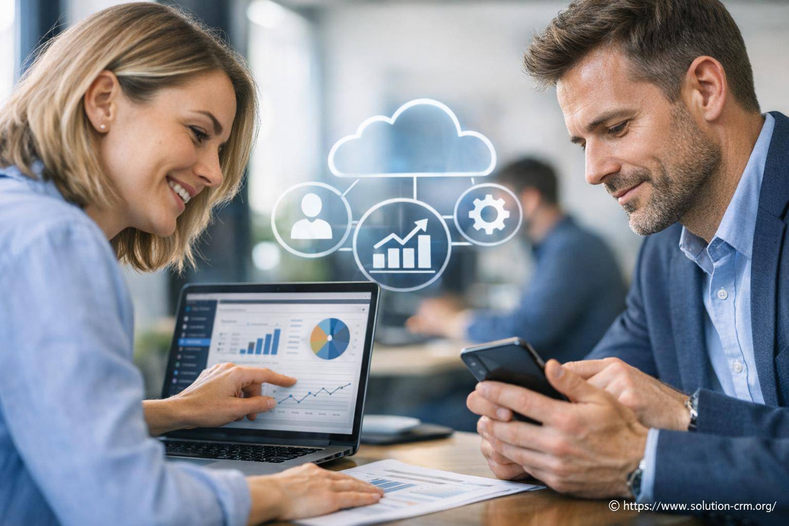 collaboration professionnelle analyse données graphiques