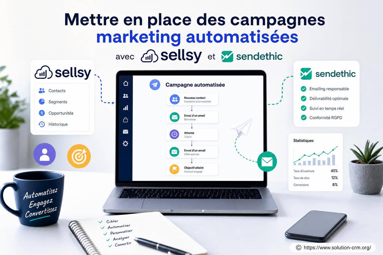 Mettre en place des campagnes marketing automatisées avec sellsy et sendethic : comment réussir